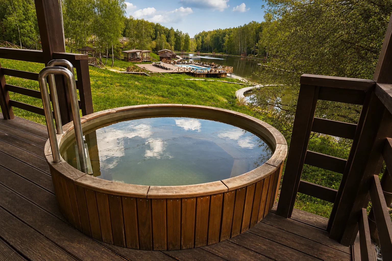Банный комплекс: домики с парной и чаном, фото 2